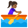 Woman Rowing Boat Medium Dark Skin Tone Element from Noto Emojis Set