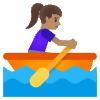 Woman Rowing Boat Medium Skin Tone Element from Noto Emojis Set