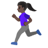 Woman Running Dark Skin Tone Element from Noto Emojis Set