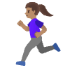 Woman Running Medium Skin Tone Element from Noto Emojis Set