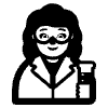 Woman Scientist High Contrast Default Element from Fluent Emoji High Contrast Set