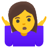 Woman Shrugging Element from Noto Emojis Set