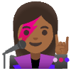Woman Singer Medium Dark Skin Tone Element from Noto Emojis Set