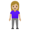 Woman Standing Medium Light Skin Tone Element from Noto Emojis Set