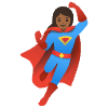 Woman Superhero Medium Dark Skin Tone Element from Noto Emojis Set