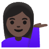Woman Tipping Hand Dark Skin Tone Element from Noto Emojis Set