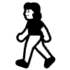 Woman Walking High Contrast Default Element from Fluent Emoji High Contrast Set