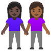 Women Holding Hands Dark Skin Tone Medium Dark Skin Tone Element from Noto Emojis Set