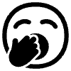 Yawning Face High Contrast Element from Fluent Emoji High Contrast Set