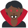 Vampire Dark Skin Tone Element from Twemoji Emoji Set