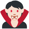 Vampire Light Skin Tone Element from Twemoji Emoji Set