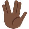 Vulcan Salute Dark Skin Tone Element from Twemoji Emoji Set