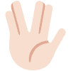 Vulcan Salute Light Skin Tone Element from Twemoji Emoji Set