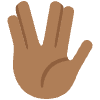 Vulcan Salute Medium Dark Skin Tone Element from Twemoji Emoji Set