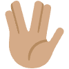 Vulcan Salute Medium Skin Tone Element from Twemoji Emoji Set