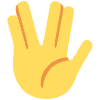Vulcan Salute Element from Twemoji Emoji Set