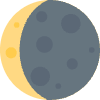 Waning Crescent Moon Element from Twemoji Emoji Set