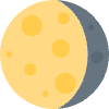 Waning Gibbous Moon Element from Twemoji Emoji Set