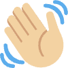 Waving Hand Medium Light Skin Tone Element from Twemoji Emoji Set