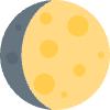 Waxing Gibbous Moon Element from Twemoji Emoji Set