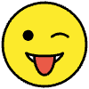 Winking Face With Tongue Element from OpenMoji Emoji Set