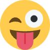 Winking Face With Tongue Emoji from Twemoji Set | Free Download as SVG Vector and Transparent PNG | Streamline emojis