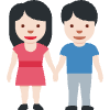 Woman And Man Holding Hands Light Skin Tone Emoji from Twemoji Set | Free Download as SVG Vector and Transparent PNG | Streamline emojis