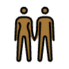 Woman And Man Holding Hands Medium Dark Skin Tone Element from OpenMoji Emoji Set
