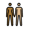 Woman And Man Holding Hands Medium Dark Skin Tone Medium Light Skin Tone Element from OpenMoji Emoji Set