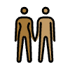 Woman And Man Holding Hands Medium Dark Skin Tone Medium Skin Tone Element from OpenMoji Emoji Set