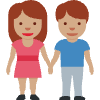 Woman And Man Holding Hands Medium Skin Tone Element from Twemoji Emoji Set