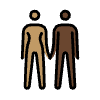 Woman And Man Holding Hands Medium Skin Tone Dark Skin Tone Element from OpenMoji Emoji Set