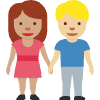 Woman And Man Holding Hands Medium Skin Tone Medium Light Skin Tone Element from Twemoji Emoji Set