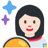 Woman Astronaut Light Skin Tone Element from Twemoji Emoji Set