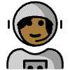 Woman Astronaut Medium Dark Skin Tone Element from OpenMoji Emoji Set