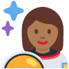 Woman Astronaut Medium Dark Skin Tone Element from Twemoji Emoji Set