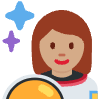 Woman Astronaut Medium Skin Tone Element from Twemoji Emoji Set