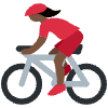 Woman Biking Dark Skin Tone Element from Twemoji Emoji Set