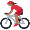 Woman Biking Medium Dark Skin Tone Element from Twemoji Emoji Set