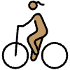 Woman Biking Medium Skin Tone Element from OpenMoji Emoji Set