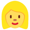 Woman Blond Hair Element from Twemoji Emoji Set