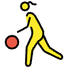 Woman Bouncing Ball Element from OpenMoji Emoji Set