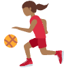 Woman Bouncing Ball Medium Dark Skin Tone Emoji from Twemoji Set | Free Download as SVG Vector and Transparent PNG | Streamline emojis