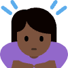 Woman Bowing Dark Skin Tone Element from Twemoji Emoji Set