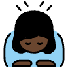 Woman Bowing Dark Skin Tone Element from OpenMoji Emoji Set
