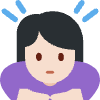 Woman Bowing Light Skin Tone Element from Twemoji Emoji Set