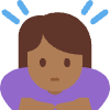 Woman Bowing Medium Dark Skin Tone Element from Twemoji Emoji Set