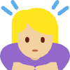 Woman Bowing Medium Light Skin Tone Element from Twemoji Emoji Set