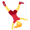 Woman Cartwheeling Element from Twemoji Emoji Set