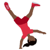 Woman Cartwheeling Dark Skin Tone Emoji from Twemoji Set | Free Download as SVG Vector and Transparent PNG | Streamline emojis